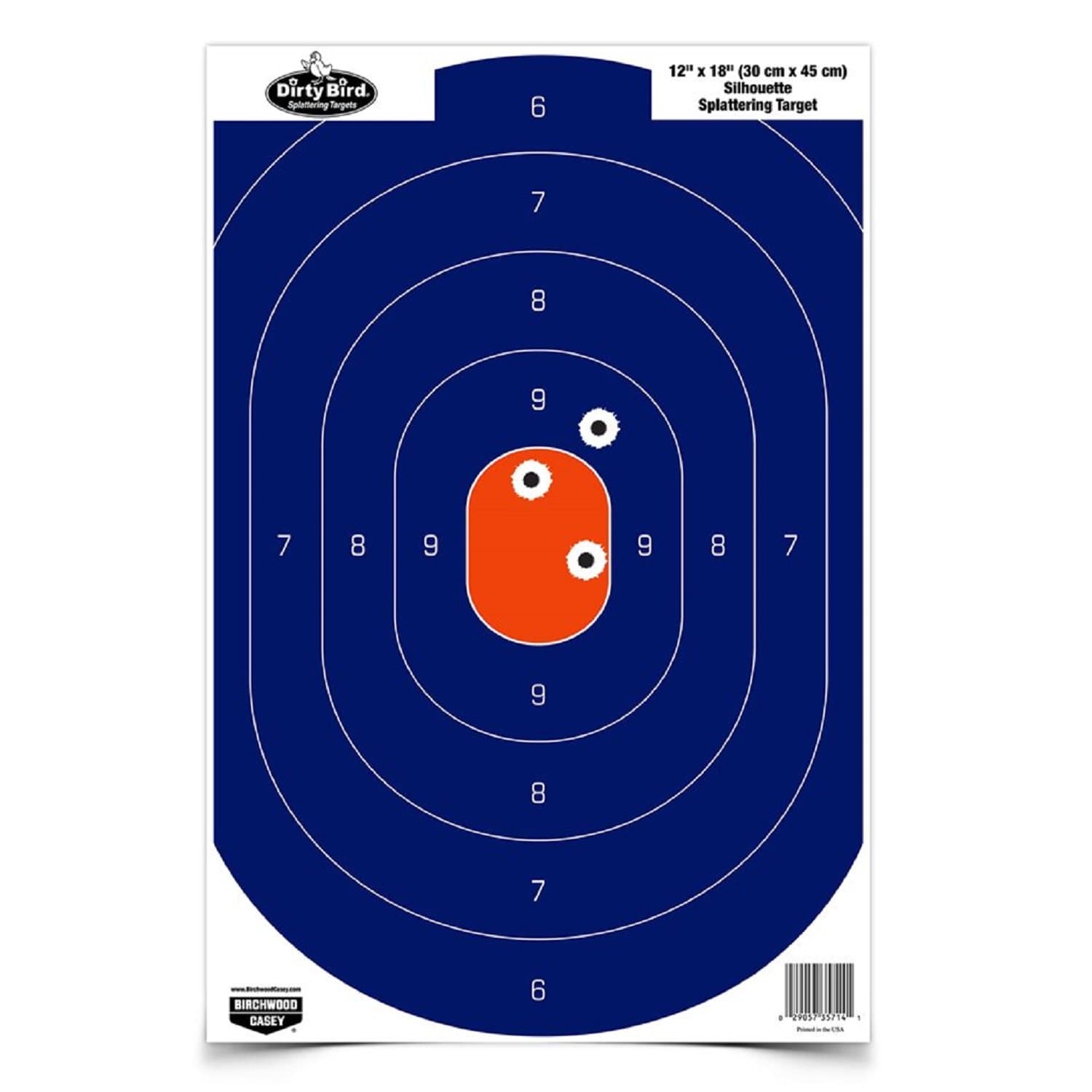 GSM Outdoors Hunting : Targets Birchwood Casey 12in x 18in Blue Orange Silhoutte-50 Targets