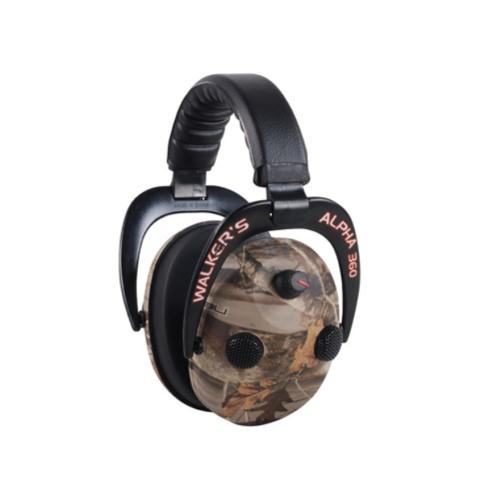 GSM Outdoors Public Safety/L.E. : Hearing Protection Walkers Alpha 360 Quad Electronic Power MuffS 50db Camo