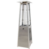 Hanover - Patio Heaters with Mini Pyramid Portable Table Top Patio Heater w/Square Base,Quartz tube - Stainless - HAN0201SS