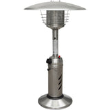 Hanover - Patio Heaters with Mini Umbrella Portable Table Top Patio Heater w/regulator for 1lb tank - Stainless - HANHT0203SS