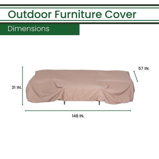Hanover Accessories Hanover - Hanover Cover for 4pc and 6pc Loveseat Seating Sets - Tan | HANCVR-LVST