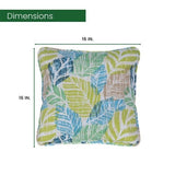 Hanover Accessories Hanover - Hanover Toss Pillow Palm Pattern - Green/Blue