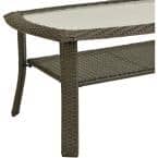 Hanover Accessories Hanover - Newport Woven Coffee Table with Glass Top