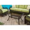 Hanover Accessories Hanover - Orleans Woven Coffee Table with Glass Top