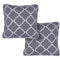 Hanover Accessories Hanover Toss Pillow Lattice Pattern - Grey/White