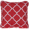 Hanover Accessories Hanover Toss Pillow Lattice Pattern - Red/White
