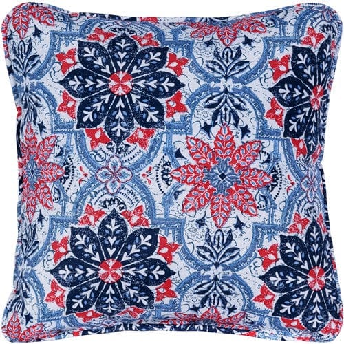 Hanover Accessories Hanover Toss Pillow Medalian Pattern - Navy/Red
