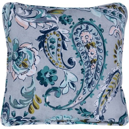 Hanover Accessories Hanover Toss Pillow Paisely Pattern - Grey/Blue