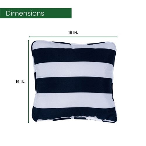 Hanover Accessories Hanover Toss Pillow Stripe Pattern Set of 2 - Navy/White