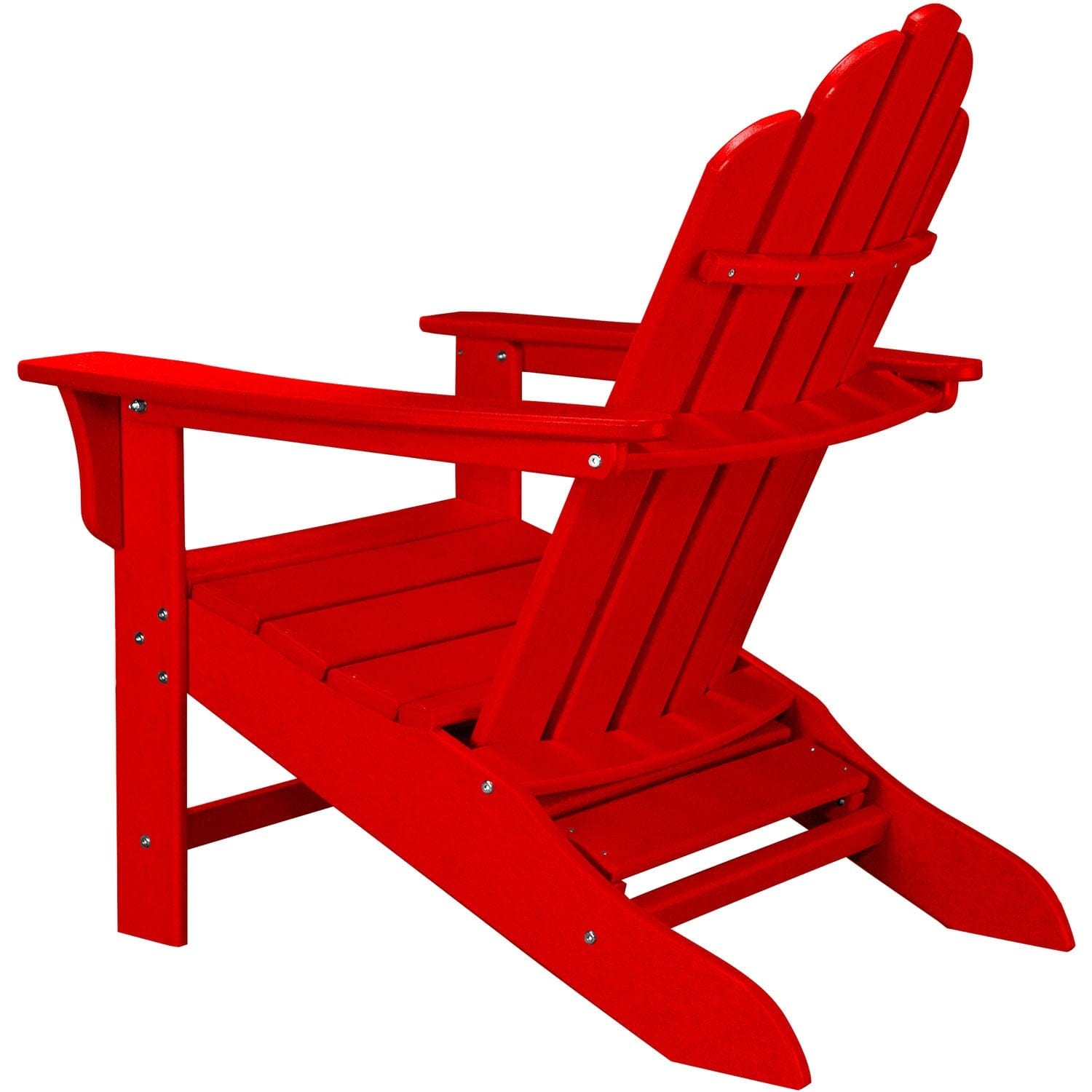 Hanover Adirondack Chair Hanover- All Weather Contoured Adirondack Chair with Hideaway Ottoman- Sunset Red | HVLNA15SR