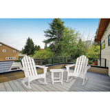Hanover Adirondack Chairs Hanover 3 Piece All-Weather Rocking Adirondack Patio Set - White | ADROCKER3PCWH