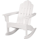 Hanover Adirondack Chairs Hanover All-Weather Adirondack Rocking Chair in White
