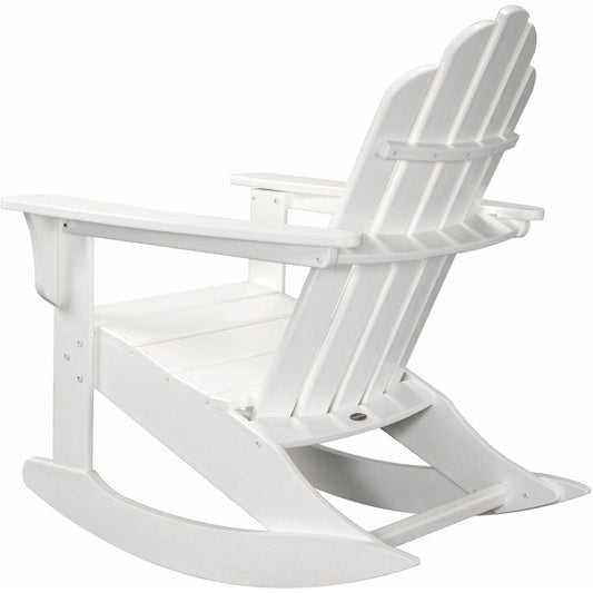 Hanover Adirondack Chairs Hanover- All Weather Adirondack Rocking Chair in White | HVLNR10WH