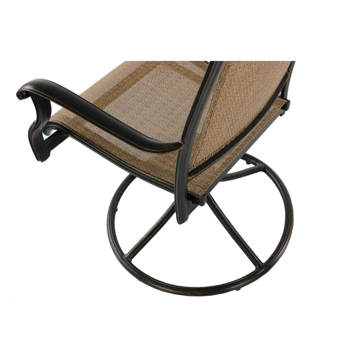 Hanover Bistro Set Hanover - 3pc Bistro Set: 30" glass top tbl, 2 sling  swivel rockers, includes cover | FNTDN3PCSWG