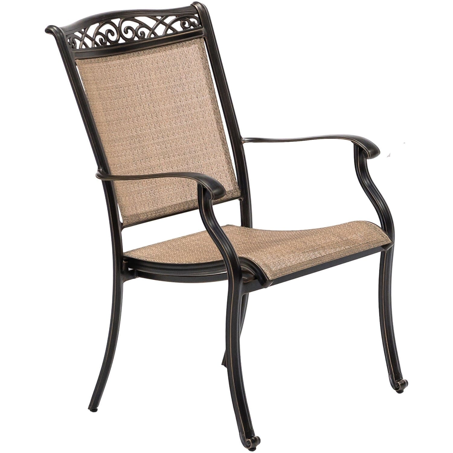 Hanover Bistro Set Hanover Fontana 3-Piece Bistro Set | 2 Sling Chairs and a 32-In. Glass-Top Table | FNTDN3PCG
