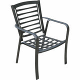 Hanover Bistro Set Hanover - Pemberton 3pc: 2 Alum Dining Chairs and 1 30" Sq Glass Table