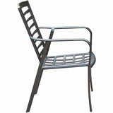 Hanover Bistro Set Hanover - Pemberton 3pc: 2 Alum Dining Chairs w/ Cushion and 1 30" Sq Glass Tbl