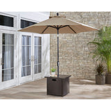 Hanover Chaise Lounge Hanover 25 In. Square Umbrella Side Table with Slat Tabletop