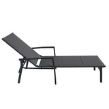Hanover Chaise Lounge Hanover Halsted Padded Chaise Lounge | Gray | Aluminum Frame | HALSTEDCHS-AL