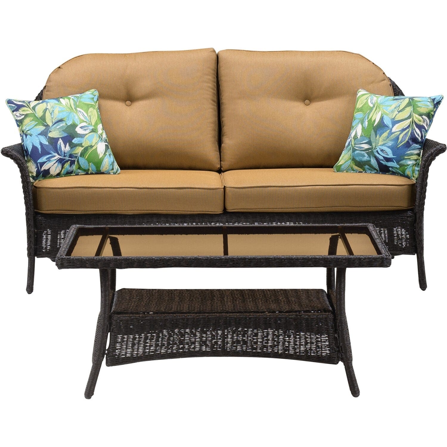 Hanover Conversation Set Hanover - Sun Porch 4pc Set: 1 Loveseat, 2 Side Chairs and Coffee Table