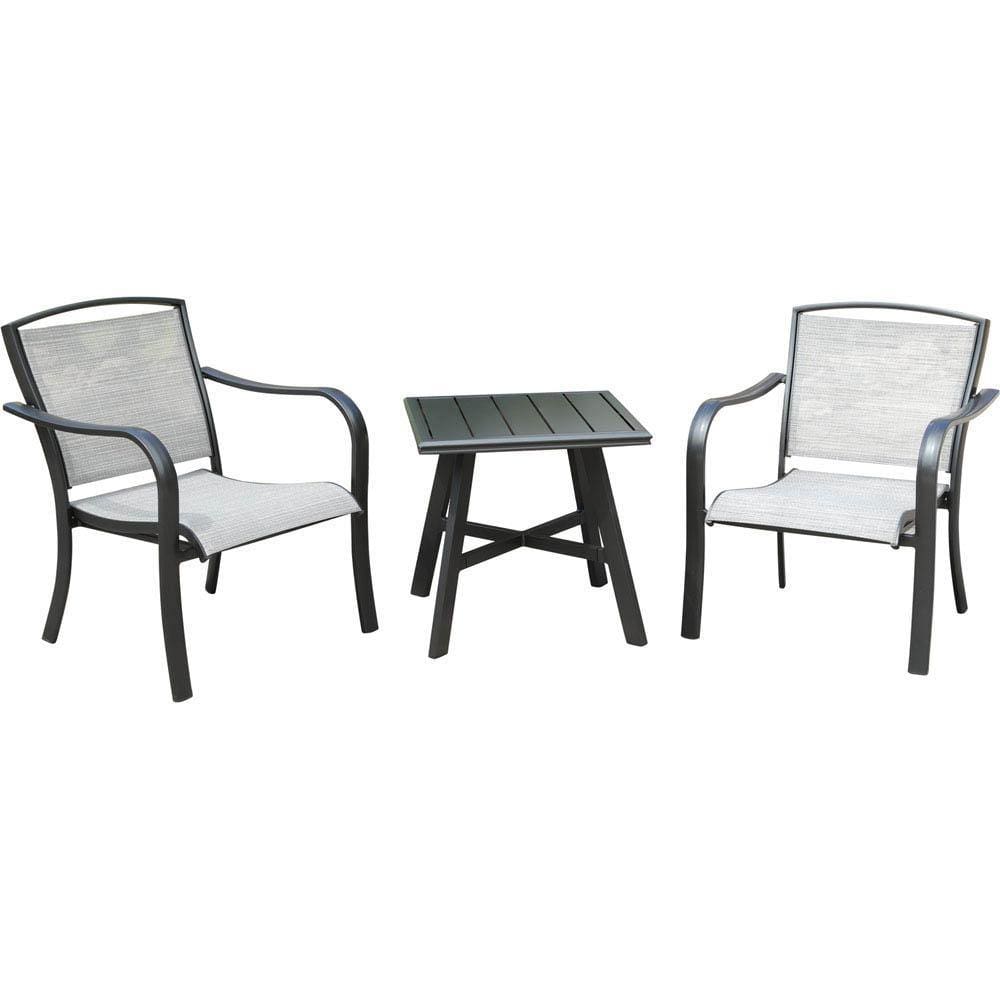 Hanover Deep Seating Hanover - Foxhill 3pc Seating Set: 2 Sling Chairs and 22" Side Table
