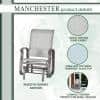 Hanover Deep Seating Hanover - Manchester 3pc Seating Set: 2 Glider Chairs and Glass Top Side Table