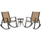 Hanover Deep Seating Hanover - Monaco3pc Rocker Set: 2 Sling Porch Rockers and Round End Table