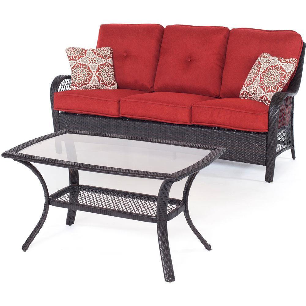 Hanover Deep Seating Hanover Orleans 2-Piece Patio Set in Autumn Berry