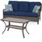 Hanover Deep Seating Hanover Orleans 2-Piece Patio Set in Navy Blue with Gray Weave