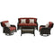 Hanover Deep Seating Hanover Strathmere 4-Piece Lounge Set in Crimson Red