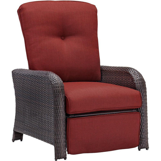 Hanover Deep Seating Hanover Strathmere Luxury Recliner in Crimson Red