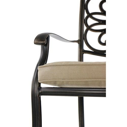 Hanover Dining Arm Chair Hanover Traditions Alumicast Dining Chair (Set of 2) - Alumicast/Tan - AAF06000F01-2