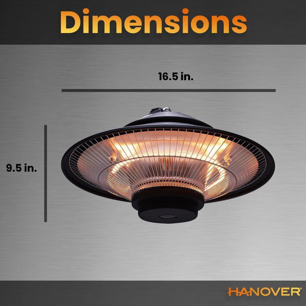 Hanover Electric Outdoor Heaters Hanover - 16.7 in Hanging  Electric Heater-1 heat settings, with Remote
