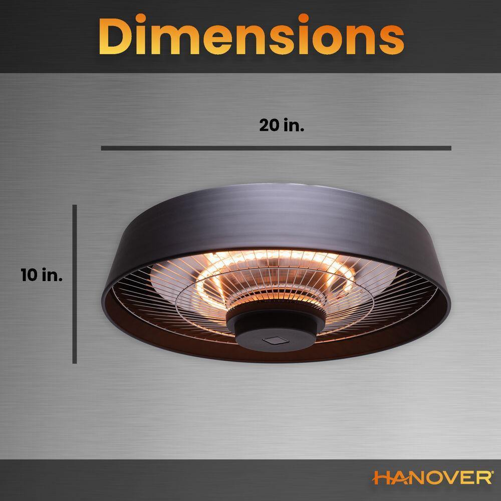 Hanover 20 in Hanging Electric Heater-1 heat settings, with