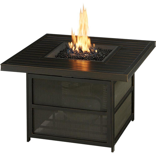 Hanover Fire Pits Hanover - Traditions 38" Square Slat Top Fire Pit