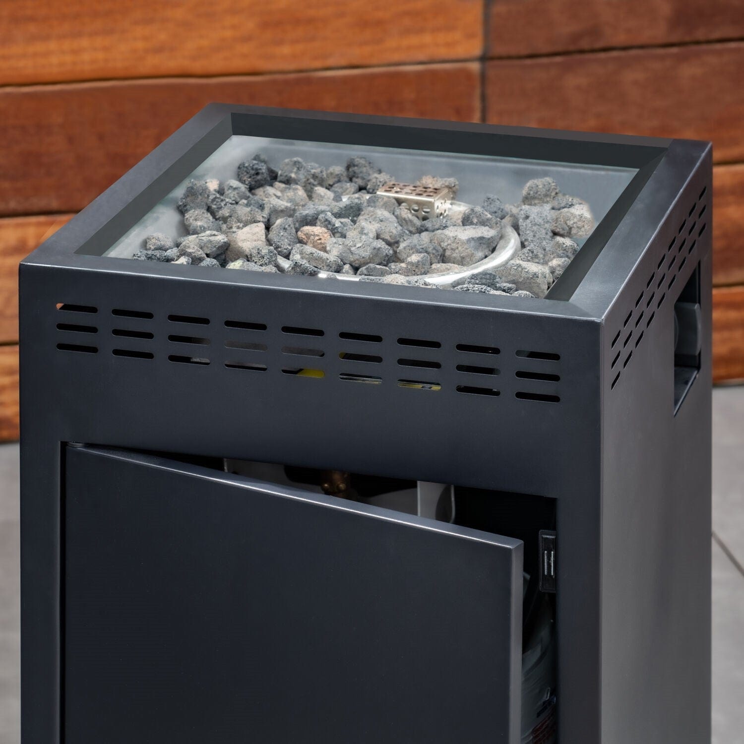 Hanover Fire Table Hanover - Firestyle Steel Fire Pit with Lava Rocks | 15.9x15.9| FIRESTYLE1PCFP