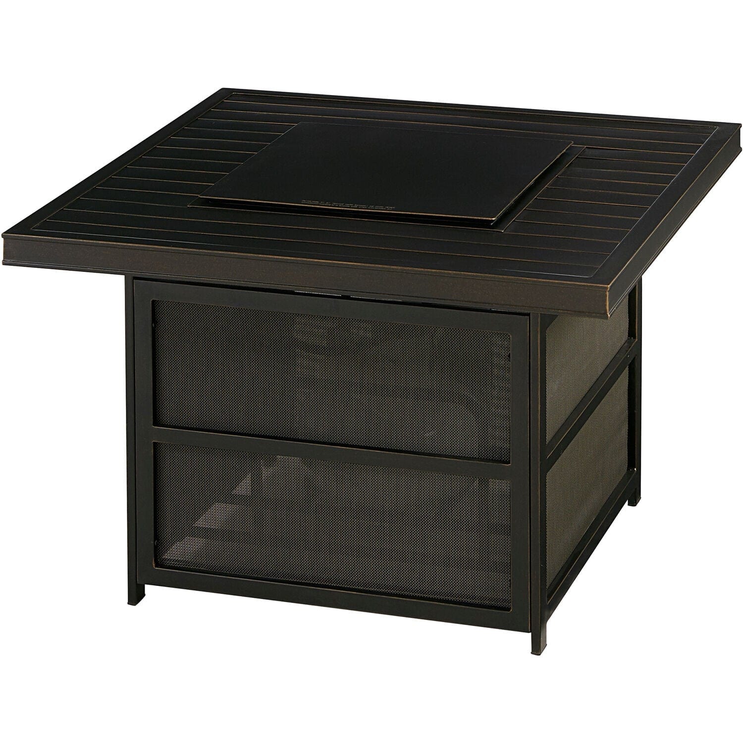 Hanover Fire Table Hanover - Traditions 38" Square Slat Top Fire Pit | TRAD38SQFP