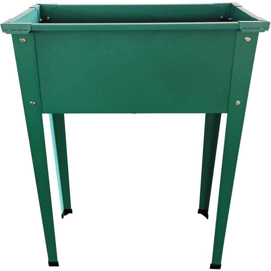 Hanover Hanover 24-In. Raised Garden Bed Planter Box with Legs for Flowers, Herbs, Vegetables - Powder-Coated Galvanized Steel, Green