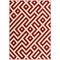 Hanover Hanover 4 Ft. x 6 Ft. Indoor/Outdoor Backless Rug with 5000 Hours of UV Protection - Greek Key Red