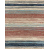 Hanover Hanover 4 Ft. x 6 Ft. Indoor/Outdoor Backless Rug with 5000 Hours of UV Protection - Multi-Color Stripe