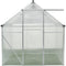 Hanover Hanover 6-Ft. x 6-Ft. Polycarbonate Walk-In Greenhouse w/Aluminum Frame, Galvanized Steel Base, Siding Door and Automatic Vent Opener