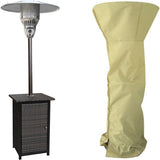 Hanover Hanover 7-Ft. 48,000 BTU Square Wicker Propane Patio Heater in Brown and Bronze