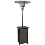 Hanover Hanover 7-Ft. 48,000 BTU Square Wicker Propane Patio Heater in Brown and Bronze