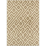 Hanover Hanover - 9 Ft. x 12 Ft. Indoor/Outdoor Backless Rug with 5000 Hours of UV Protection - Greek Key Tan