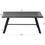 Hanover Hanover All-Weather Commercial-Grade Aluminum Slat-Top Coffee Table