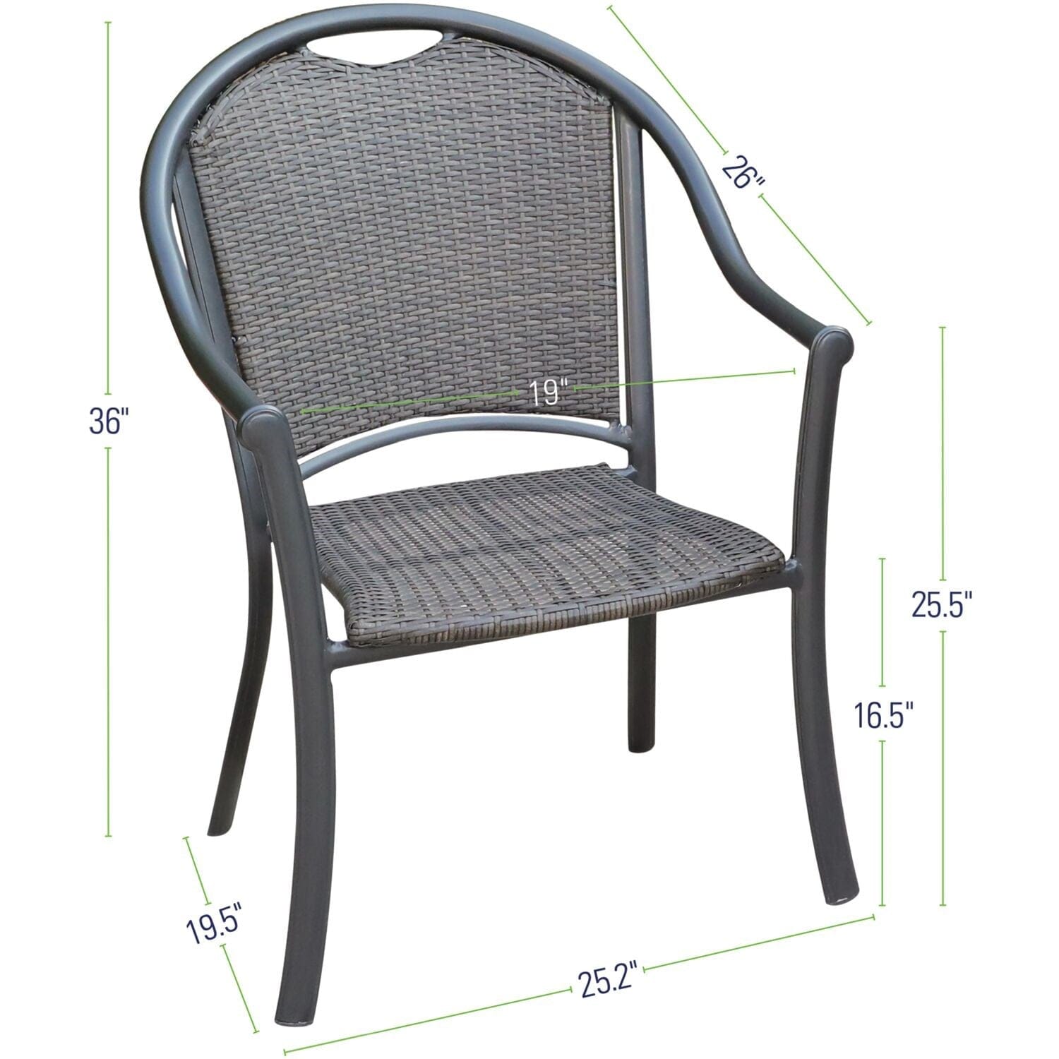 Hanover Hanover Commercial Woven Aluminum Dining Chair - Woven - BAMDNCHR-1GM