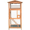 Hanover Hanover Outdoor Wooden Bird Cage with 3 Resting Bars, Ladder, Waterproof Roof and Removable Tray, 2.9 Ft. x 2.1 Ft. x 5.8 Ft.