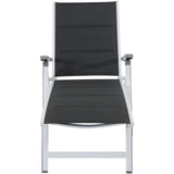Hanover Hanover Regis Padded Sling Chaise in White with Gray Sling | REGCHS-W-GRY