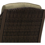 Hanover Lounge Chairs Hanover Ventura Outdoor Luxury Recliner in Vintage Meadow | with Pillow Accessory, All-weather, Resin Weave |  Brown/Olive | VENTURAREC