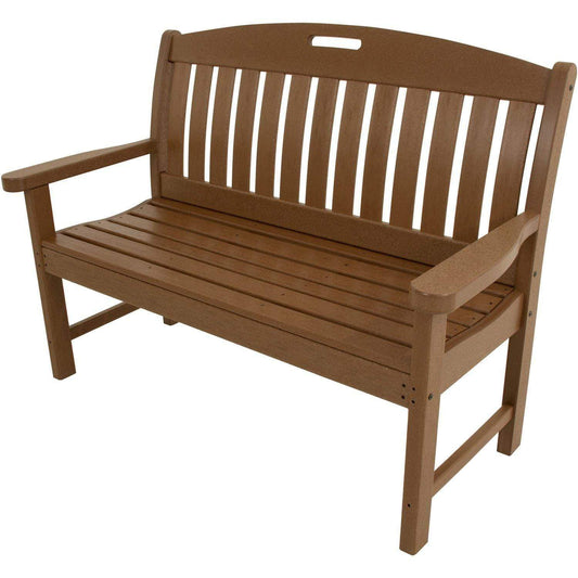 Hanover Outdoor Bench Hanover - Outdoor Furniture HVNB48TE Avalon All Weather Porch Bench, 48", Teak